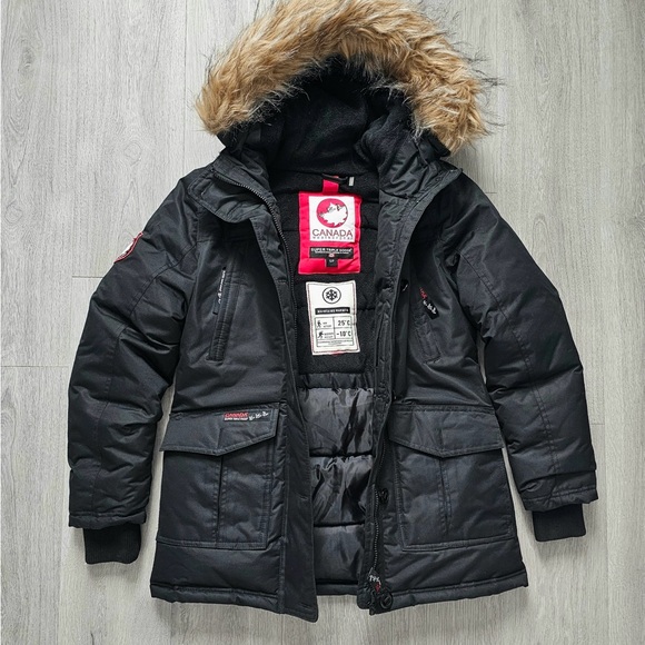 Canada Weather Gear Women’s Black Winter Parka Sz Small - Picture 3 of 7